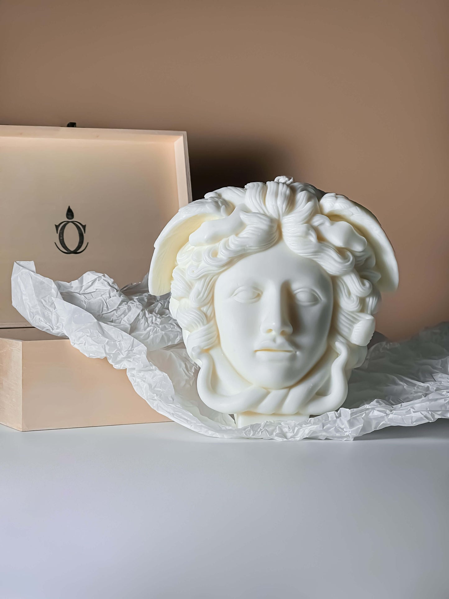 Explore our Medusa candle, a unique blend of decorative art and mythological charm. Perfect for gifting or adding a touch of elegance to your home decor. Shop now for a legendary ambiance!