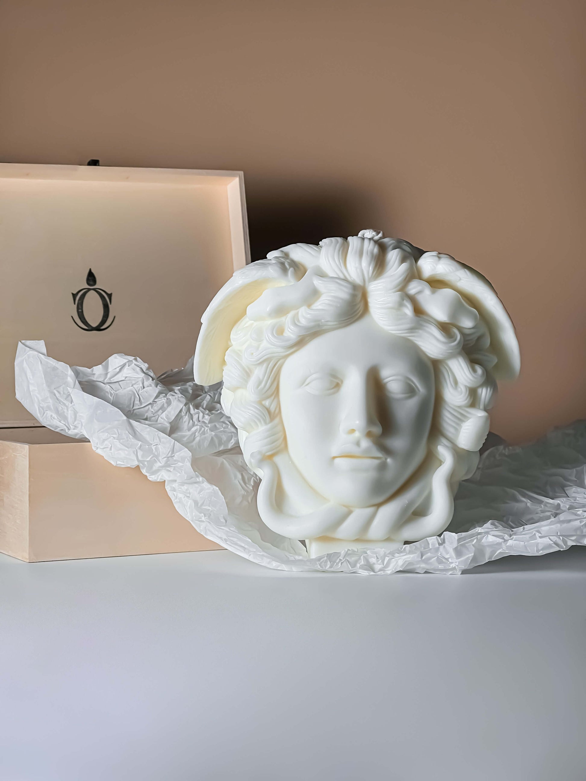 Explore our Medusa candle, a unique blend of decorative art and mythological charm. Perfect for gifting or adding a touch of elegance to your home decor. Shop now for a legendary ambiance!