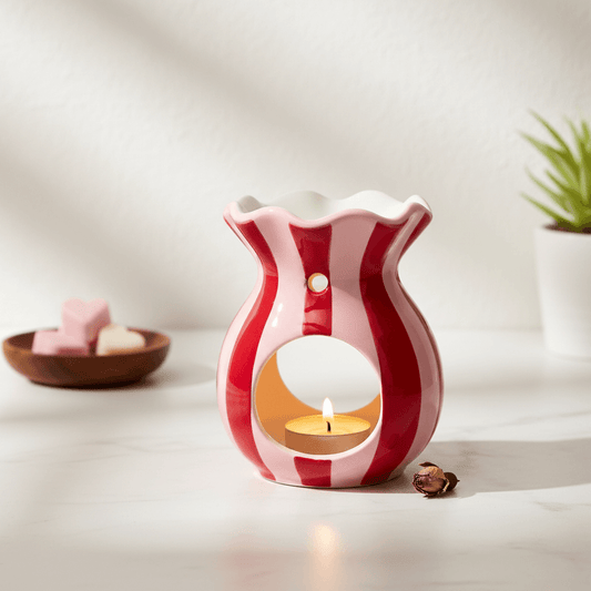 Ceramic burner on a living room table